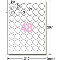 エーワン（A-one）ラベルシール 超耐水 光沢紙 インクジェット 封筒 シール ステッカー A4 48面  10シート  64448