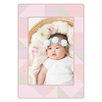 マッチングジャパン ウォールステッカー 写真立て フォトフレーム シール「木のパズル/ピンク」1セット CO-10069-AS 1枚（直送品）