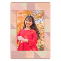 マッチングジャパン ウォールステッカー 写真立て フォトフレーム シール「木のパズル/オレンジ」1セット CO-10070-AS 1枚（直送品）