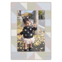 マッチングジャパン ウォールステッカー 写真立て フォトフレーム シール「木のパズル/カーキ―」１セット(２枚本) CO-10071-AS2（直送品）