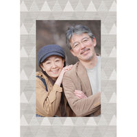 マッチングジャパン ウォールステッカー 写真立て フォトフレーム シール「ミツウロコ/ベージュ」１セット(２枚本) CO-10072-AS2（直送品）