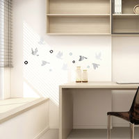 マッチングジャパン ウォールステッカー 手軽にDIY シールタイプ「まぶしい鳥たち/ブラック」 CO-10080-AS 1枚（直送品）