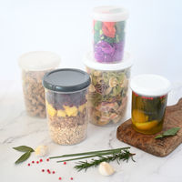 ウィルマックス ディープラウンドコンテナ（丸・深型）S（500ｍｌ）　グレー(セット品：10個） 4570030351600（直送品）