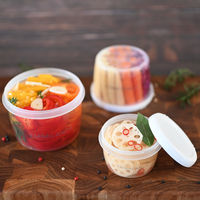 ウィルマックス ラウンドコンテナ(丸・浅型)L(750ml) クリア(セット品:10個) 4570030351558 1セット:10個（直送品）