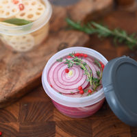 ウィルマックス ラウンドコンテナ(丸・浅型)S(250ml) グレー(セット品:5個) 4570030351510 1セット:5個（直送品）