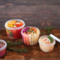 ウィルマックス ラウンドコンテナ(丸・浅型)M(500ml) ホワイト(セット品:5個) 4570030351534 1セット:5個（直送品）