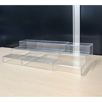 友屋 スライド式ひな壇 3段 クリアタイプ 30764 1個