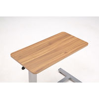 【軒先渡し】大和通商 昇降テーブル 幅800×奥行400×高さ650～950mm ライトブラウン×シルバー DW-1320A 1台（直送品）