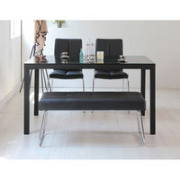 【軒先渡し】あずま工芸 ループ ベンチチェア 幅1000mm ブラック TDC-9359 1脚（直送品）