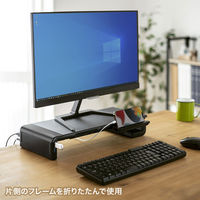 サンワサプライ USB Type-C接続ハブ付き机上ラック(ブラック) MR-LC210CHBK 1個（直送品）