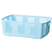 林製作所 脱衣カゴ付ワゴン 折りたたみタイプ ブルー 1セット