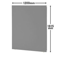 トーカイスクリーン MSパネル クロス 1612 幅1200×奥行36×高さ1615ｍｍ ミディアムグレー MS-1612MG 1枚