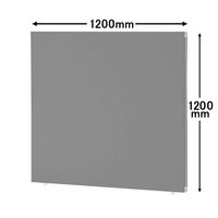 トーカイスクリーン MSパネル クロス 1212 幅1200×奥行36×高さ1200ｍｍ ミディアムグレー MS-1212MG 1枚
