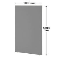 トーカイスクリーン MSパネル クロス 1810 幅1000×奥行36×高さ1830ｍｍ ミディアムグレー MS-1810MG 1枚