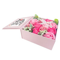 九州フラワーサービス ポエムボックス「お母さんありがとう」ピンク PK(セット販売:3個) 4538353795954 1セット(3個)（直送品）