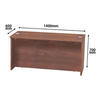 【組立設置込】アール・エフ・ヤマカワ ローカウンターII 幅1400×奥行600×高さ700mm DMJウォルナットII（取寄品）