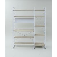 YAMAZEN ウッドシェルフデスク MWSD-1612E(AIV/SWH) 1台（直送品）