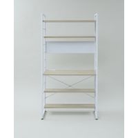 YAMAZEN ウッドシェルフデスク MWSD-1680E(AIV/SWH) 1台（直送品）