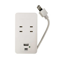 磁気研究所 USBポート付き電源タップ PD20W対応 コード巻き取り収納式 HDTAC2AC20WH 1個