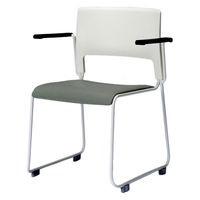 中央可鍛工業 MORループスタッキングチェア アームレスト付き(抗菌・耐アルコール・耐次亜塩素酸) 1箱(4脚入) オリジナル