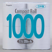 コンパクトロール 4R シングル 250m 芯無し 107mm幅 4902727009839 1ケース(8PC入り) 丸富製紙（直送品）