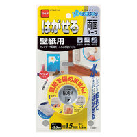 はがせる両面テープ 壁紙用 幅15mm×1.5m T3971 ニトムズ 1セット（10巻入）