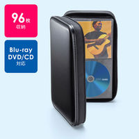 サンワサプライ CDジャケット収納対応セミハードケース(96枚収納・ブラック) FCD-WLBD96BBK 1個