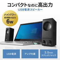 サンワサプライ USB電源PCスピーカー MM-SPL18UBK 1個（直送品）