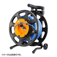 サンワサプライ ケーブルリール(伸縮ハンドル、キャスター付き) LAN-TL21 1個