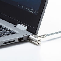 サンワサプライ nanoスロット対応セキュリティワイヤー・シリンダ錠(鍵No.1) SLE-38S-1 1個（直送品）