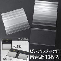 ライオン事務器 ビジブルブック 一覧式帳簿 替台紙 8×5カード用 No.185・285用 10枚入 16243 1パック（直送品）