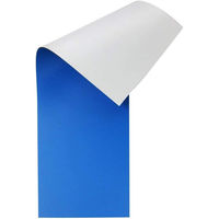 ライオン事務器 ツヤなし 両面 マグネットシート W100×H300×厚さ1.0mm 青/白 S-103W 28341 1セット(3枚)（直送品）