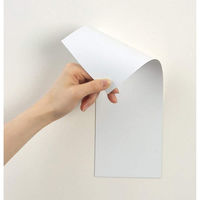 ライオン事務器 ツヤなし 両面 マグネットシート W100×H300×厚さ1.0mm 白/白 S-103W 28344 1セット(3枚)