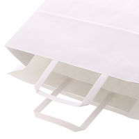 【紙袋】 Nフラットチャームバッグ 平手 340-1 白無地 003277231 1袋（50枚入）シモジマ