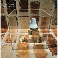 サンケーキコム アクリルボックスディスプレイ5面 透明 W150×D150×H150mm エレガントアクリルシリーズ ACS-15-15 1台