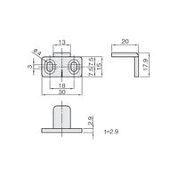 アトムリビンテック FGー051 幅13mm クロメート 125107 1セット(20ヶ)（直送品）