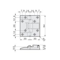 アトムリビンテック HD システム HDー35 ネジ付 B アイボリー 079134 1セット(6枚)（直送品）