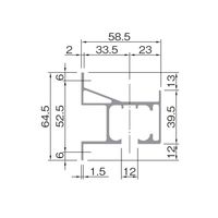 アトムリビンテック SDー1000ーOS 2400mm アルマイトシルバー 262800 1本（直送品）