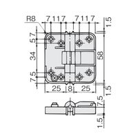 アトムリビンテック HD-47 丁双間仕切用 ストップ付 アイボリ-調整付 080492 1セット(3枚)（直送品）
