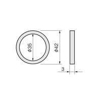 アトムリビンテック AFDー555用スペーサー 3m/m 茶 080417 1セット(70ヶ)（直送品）