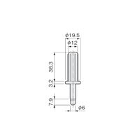 アトムリビンテック HDー71 直付レール用案内ピボット 下部 三価クロメート 乳白色 000110 1セット(10ヶ)（直送品）