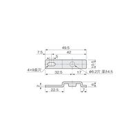 アトムリビンテック HDー73 直付レール用ピボット受 小袋入 3.5x19ビス1本付 三価クロメート B 000112 1セット(20ヶ)（直送品）