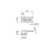 アトムリビンテック HDー74 下吊元仮固定キャッチ DG色 000113 1セット(12ヶ)（直送品）