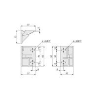 アトムリビンテック HDー340折戸用下部振止 片折用 茶 000101 1セット(6ヶ)（直送品）