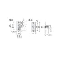 アトムリビンテック 引戸用振止 (NSDー407) SUS304 ヘヤーライン 080226 1セット(2ヶ)（直送品）