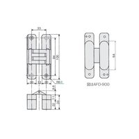 アトムリビンテック AFDー900 上下調整機能 なし ニッケル 茶 095972 1セット(2ヶ)（直送品）