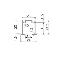 アトムリビンテック AFDー1300H 1，820ミリ シルバー 070227 1セット(2本)（直送品）