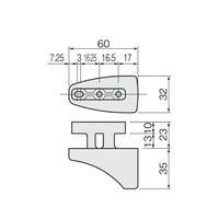 アトムリビンテック FKー310 上部戸当り 上部レール用 黒 ZDC 006581 1セット(2ヶ)（直送品）