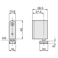 アトムリビンテック AFDー4200下部ガイド 茶色 228106 1セット(4ヶ)（直送品）
