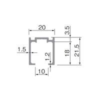 アトムリビンテック AFDー1500 3，000ミリ シルバー 070234 1本（直送品）